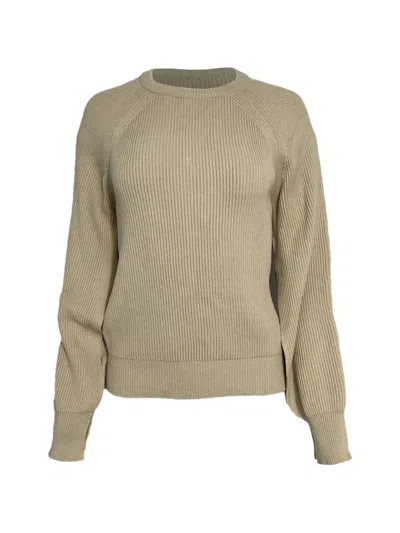 Pre-owned Max Mara Crew-neck Cotton Sweater In Neutral