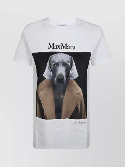 Max Mara Crew Neck Graphic Print Lightweight T-shirt