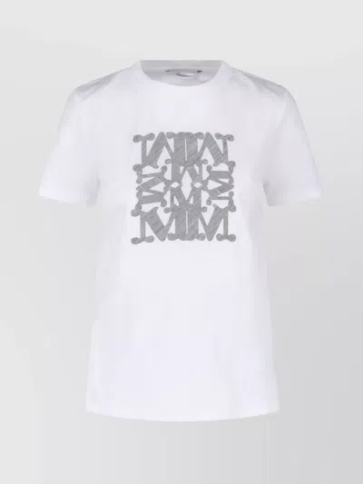 MAX MARA CREW NECK GRAPHIC PRINT TOP