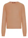 Max Mara Crew Neck Pullover In Brown