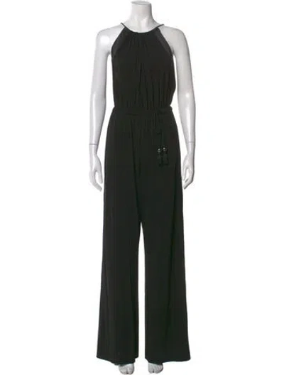 Pre-owned Max Mara Crew Neck Jumpsuit In Black