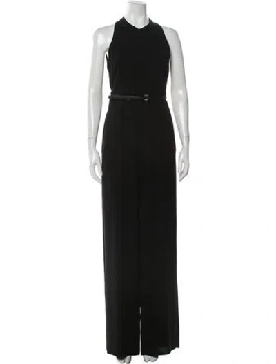 Pre-owned Max Mara Crew Neck Jumpsuit In Black