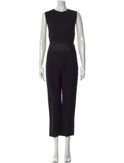 Pre-owned Max Mara Crew Neck Jumpsuit In Black
