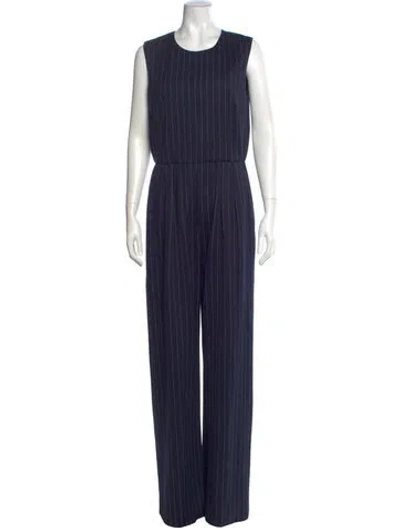 Pre-owned Max Mara Crew Neck Jumpsuit In Blue