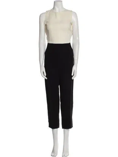 Pre-owned Max Mara Crew Neck Jumpsuit In Neutral