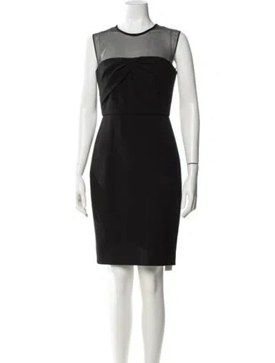 Pre-owned Max Mara Crew Neck Knee-length Dress In Black
