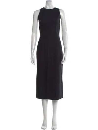 Pre-owned Max Mara Crew Neck Knee-length Dress In Black