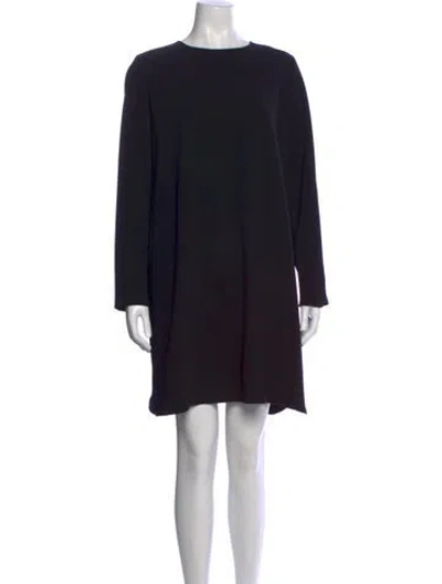 Pre-owned Max Mara Crew Neck Knee-length Dress In Black