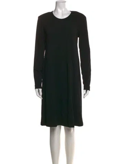 Pre-owned Max Mara Crew Neck Knee-length Dress In Black