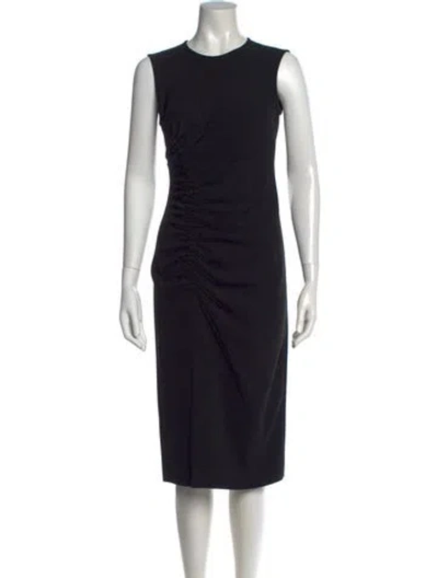 Pre-owned Max Mara Crew Neck Knee-length Dress In Black