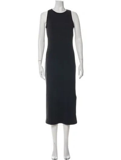 Pre-owned Max Mara Crew Neck Knee-length Dress In Black