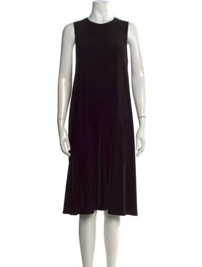 Pre-owned Max Mara Crew Neck Knee-length Dress In Black