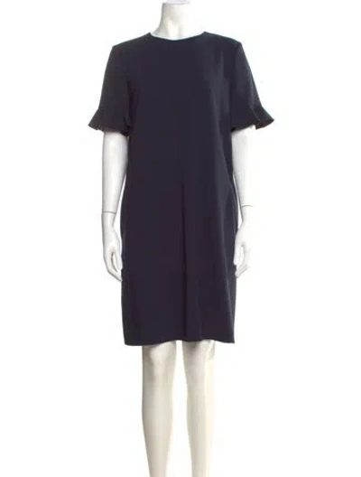 Pre-owned Max Mara Crew Neck Knee-length Dress In Blue