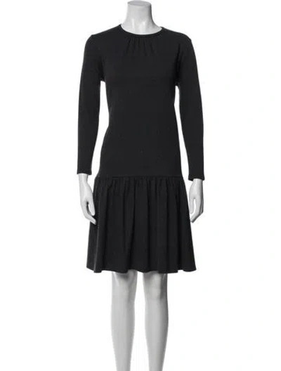 Pre-owned Max Mara Crew Neck Knee-length Dress In Blue