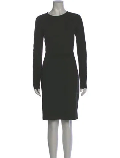 Pre-owned Max Mara Crew Neck Knee-length Dress In Gray