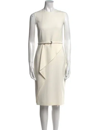 Pre-owned Max Mara Crew Neck Knee-length Dress In Neutral