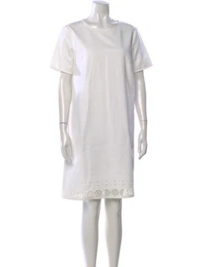Pre-owned Max Mara Crew Neck Knee-length Dress In Neutral