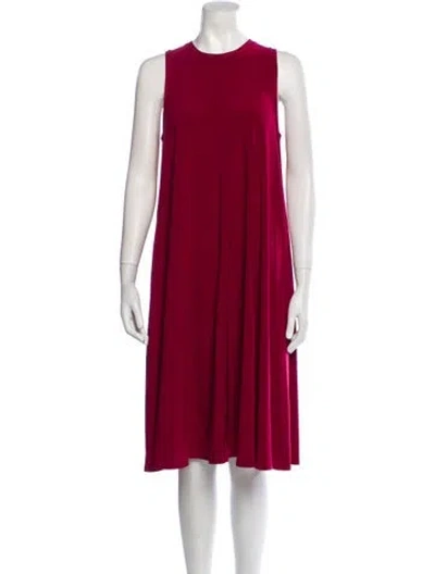 Pre-owned Max Mara Crew Neck Knee-length Dress In Red