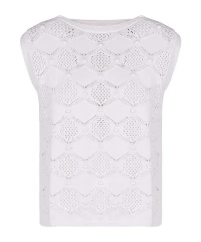 Max Mara Crew Neck Knitwear In White