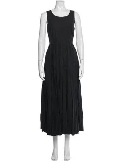 Pre-owned Max Mara Crew Neck Long Dress In Blue