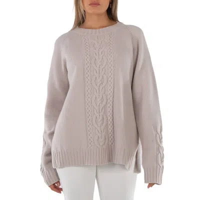 Max Mara Crew Neck Long Sleeve Jumper In Neutral