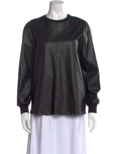 Pre-owned Max Mara Crew Neck Long Sleeve Sweatshirt In Black