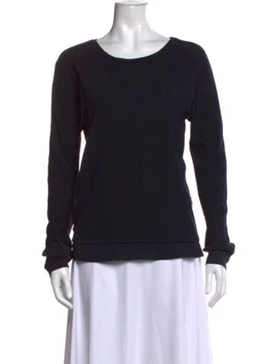 Pre-owned Max Mara Crew Neck Long Sleeve Sweatshirt In Black