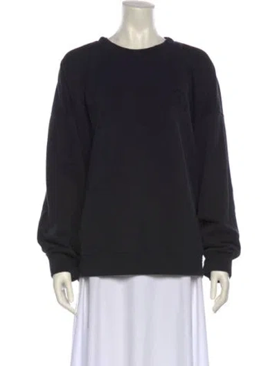 Pre-owned Max Mara Crew Neck Long Sleeve Sweatshirt In Blue