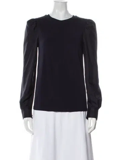 Pre-owned Max Mara Crew Neck Long Sleeve Sweatshirt In Blue