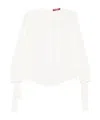 Max Mara Silk Crepe De Chine Blouse In White