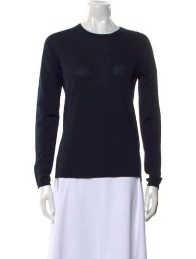 Pre-owned Max Mara Crew Neck Long Sleeve Top In Neutral