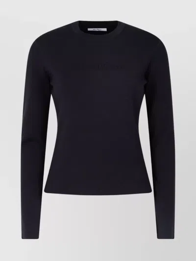 MAX MARA CREW NECK LONG SLEEVED FITTED TOP