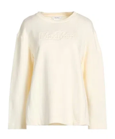 Max Mara Crew Neck Long-sleeve Sweatshirt In White