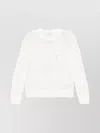 Max Mara Crew Neck Mesh Knit Top