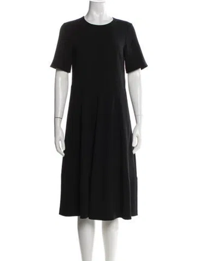 Pre-owned Max Mara Crew Neck Midi Length Dress In Gray