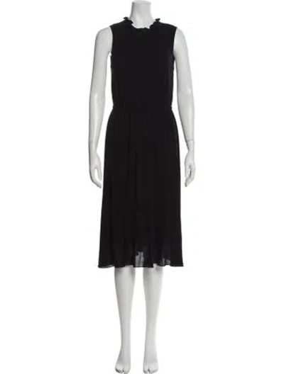 Pre-owned Max Mara Crew Neck Midi Length Dress In Grey