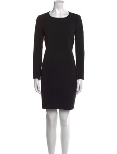 Pre-owned Max Mara Crew Neck Mini Dress In Black