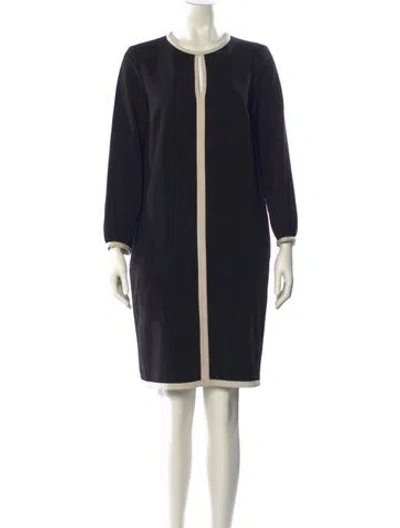 Pre-owned Max Mara Crew Neck Mini Dress In Black