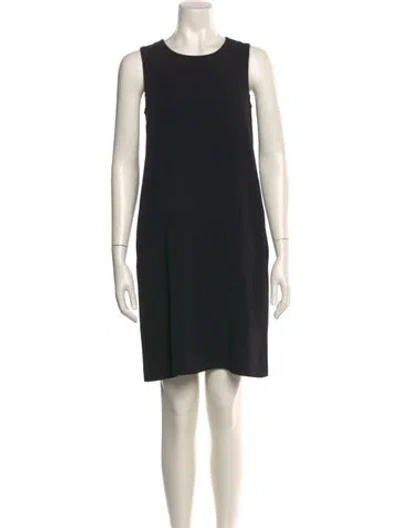 Pre-owned Max Mara Crew Neck Mini Dress In Black
