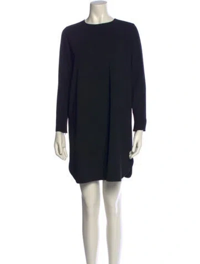 Pre-owned Max Mara Crew Neck Mini Dress In Black