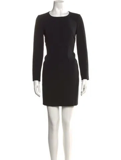 Pre-owned Max Mara Crew Neck Mini Dress In Black