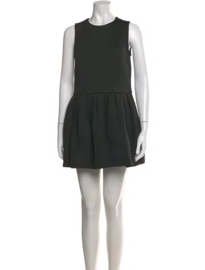 Pre-owned Max Mara Crew Neck Mini Dress In Black