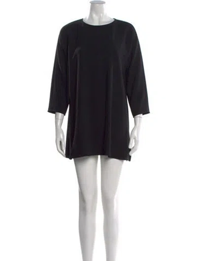 Pre-owned Max Mara Crew Neck Mini Dress In Black