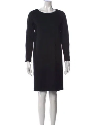 Pre-owned Max Mara Crew Neck Mini Dress In Black