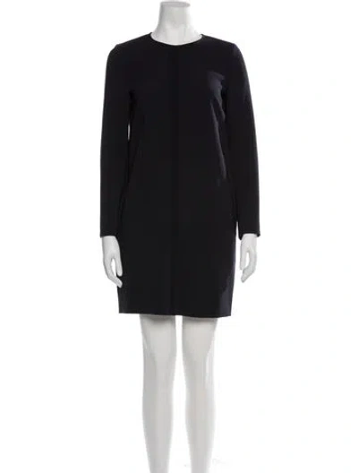 Pre-owned Max Mara Crew Neck Mini Dress In Black