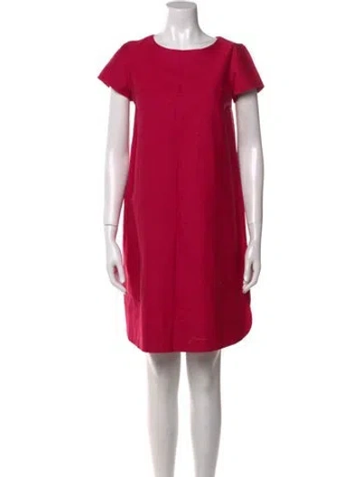 Pre-owned Max Mara Crew Neck Mini Dress In Pink