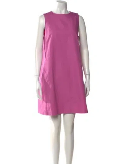 Pre-owned Max Mara Crew Neck Mini Dress In Pink