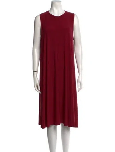 Pre-owned Max Mara Crew Neck Mini Dress In Red