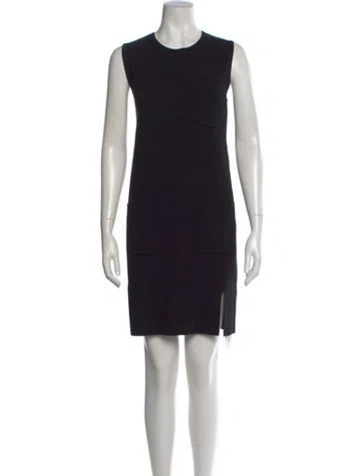 Pre-owned Max Mara Crew Neck Mini Dress W/ Tags In Black