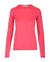 Max Mara Crew-neck Ribbed-knit Top In Orange
